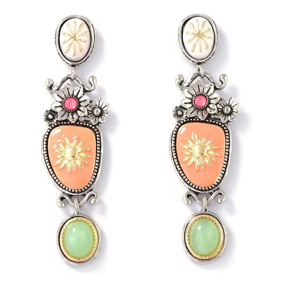 Zara new! Multi color arabic vintage women earrings